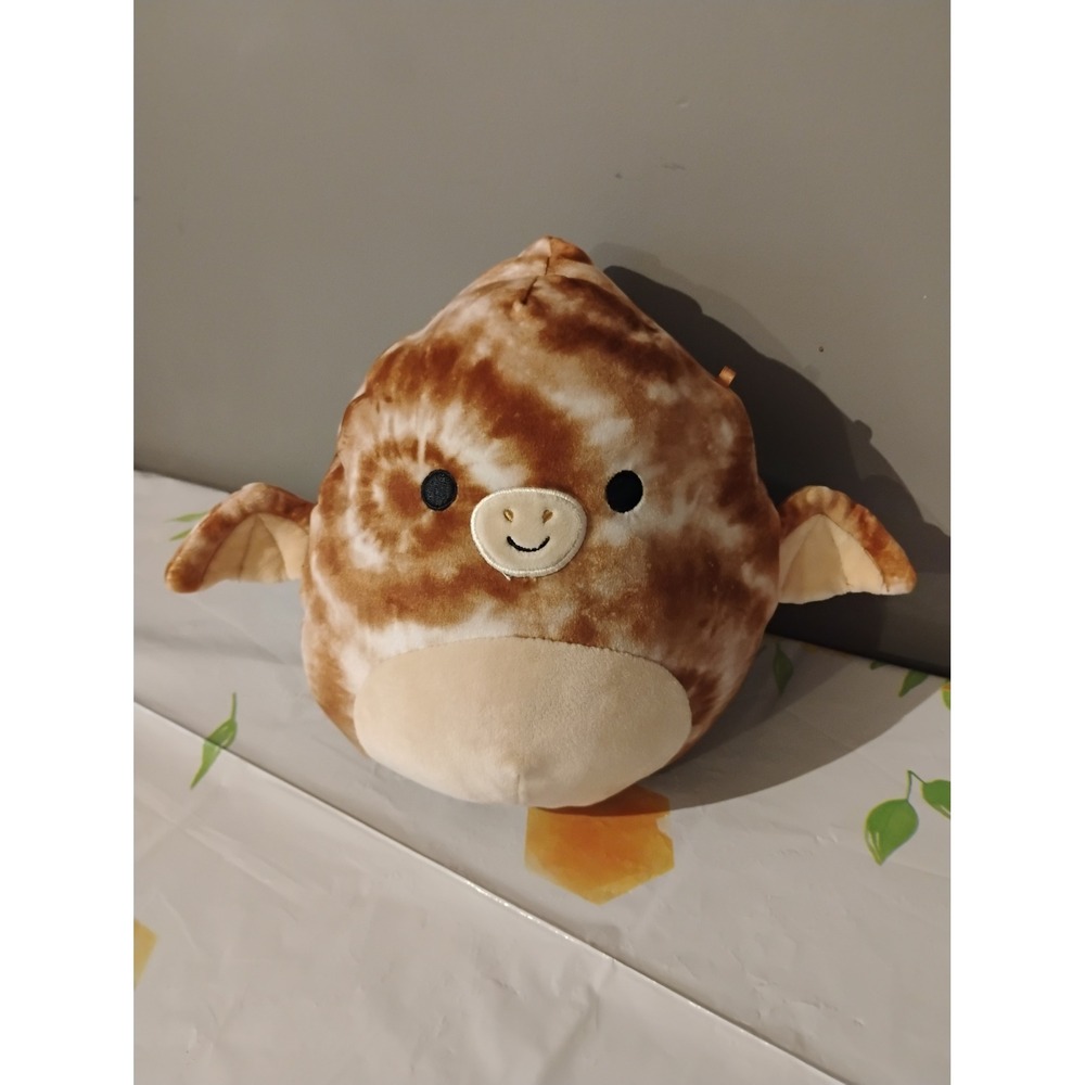 Squishmallows Kellytoy Brown Tie Dye Marbled Gargoyle Dragon Plush Toy